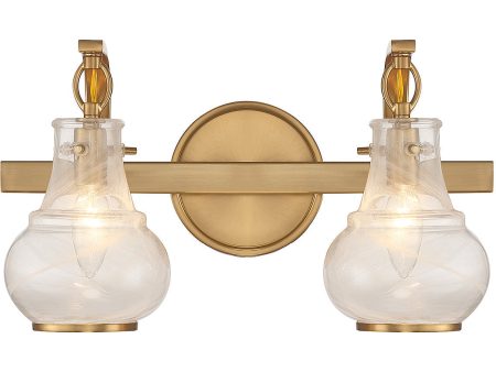 Adams 2-Light Bathroom Vanity Light For Sale