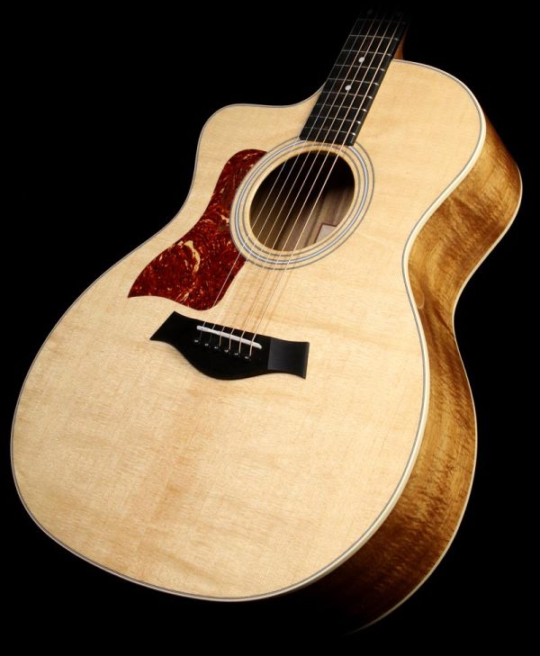 Used Taylor 214ce DLX Koa Left-Handed Grand Auditorium Acoustic Guitar Natural Online Hot Sale